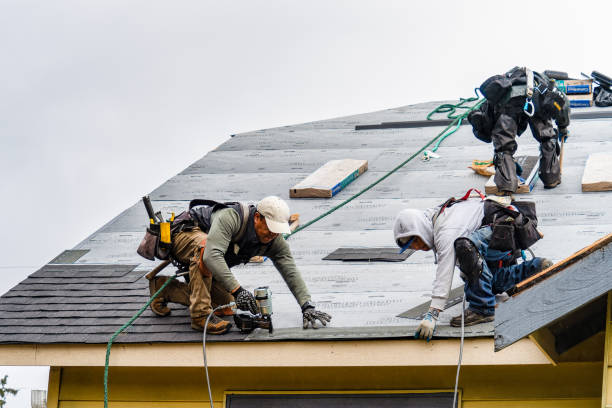Professional Gutter Installation technician working in Glengary, WV